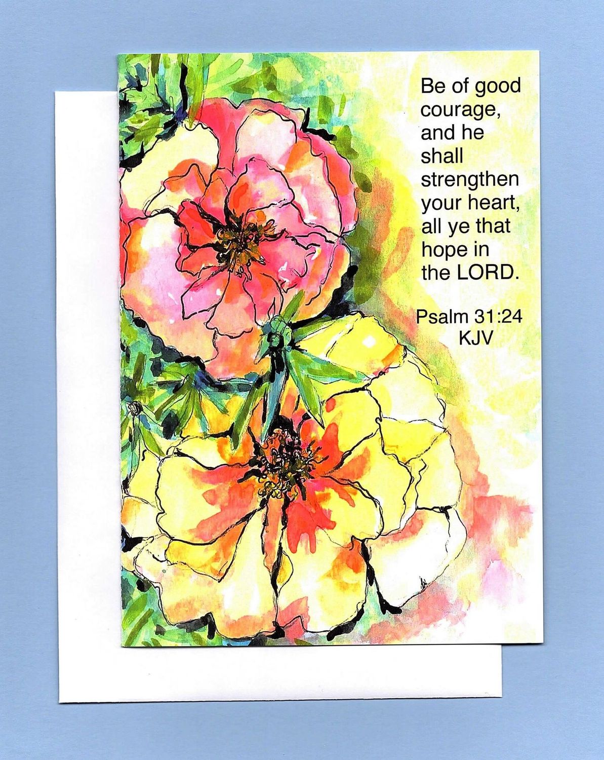 Rose Moss Greeting Card with Envelope