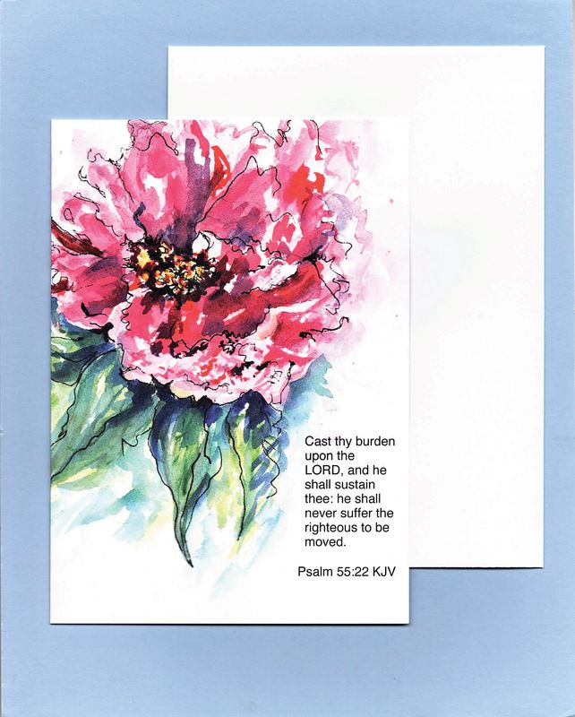 Peony Greeting Card