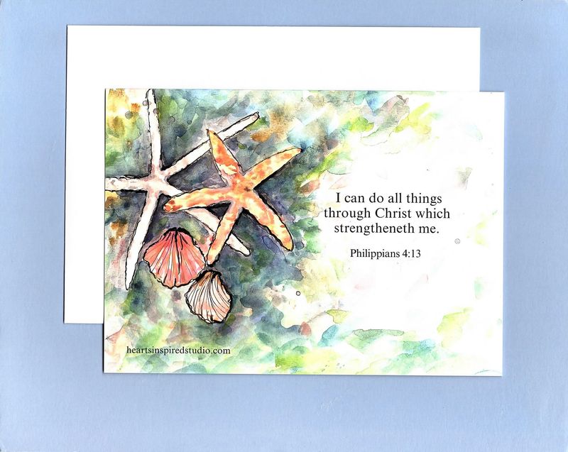 Philippians 4:13-Shells Greeting Card