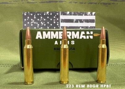 Rifle Ammunition .223 REM 80 GR HPBT Match