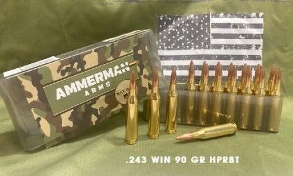 Rifle Ammunition .243 WIN 90GR HPRBT Match