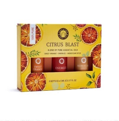 Set di 3 Oli Essenziali Citrus Blast per Energia Fisica 3 x 5 ml