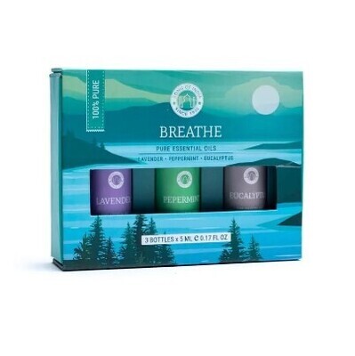 Set di 3 Oli Essenziali Breathe per il Respiro 3 x 5 ml