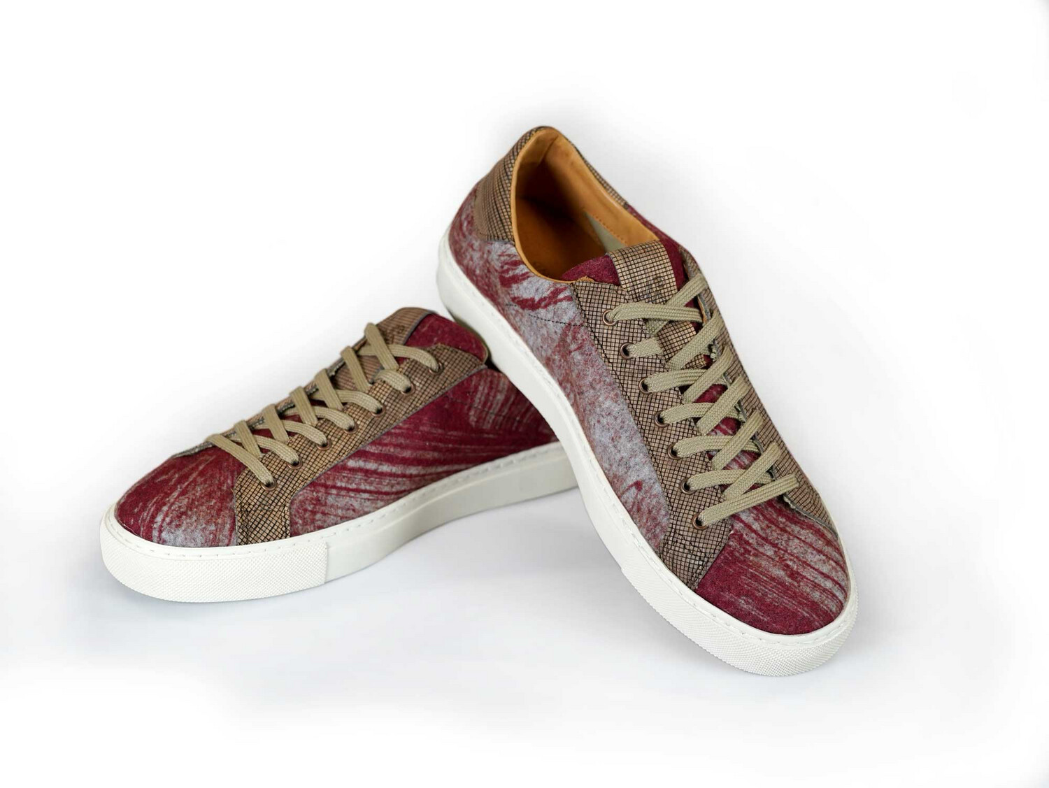 alpi.sneaker | Art . Rosso . Wood