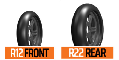 1:5 BIKE  Avant et Arrière  M3 SuperSoft  Montés sur Roues Carbone