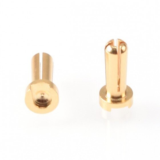 RUDDOG 5mm Gold Plug Male 14mm (2pcs)