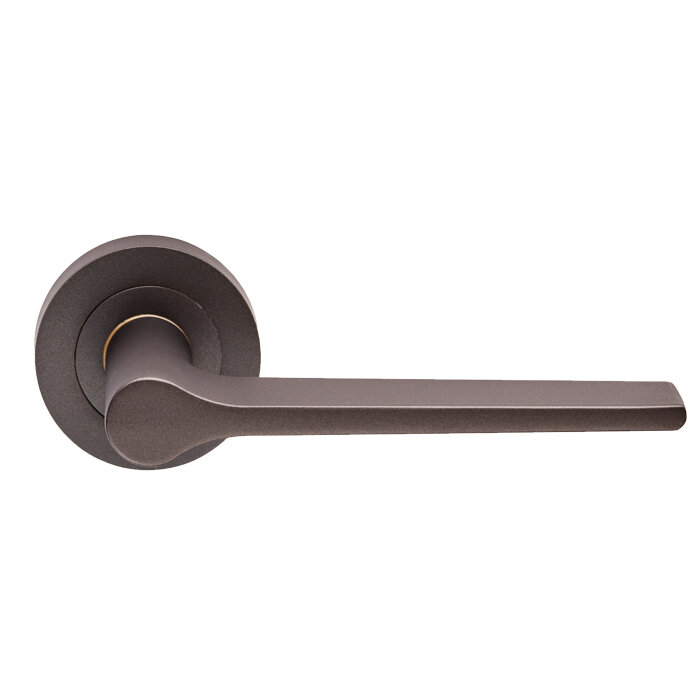 Velino Lever on Round Rose - Matt Bronze