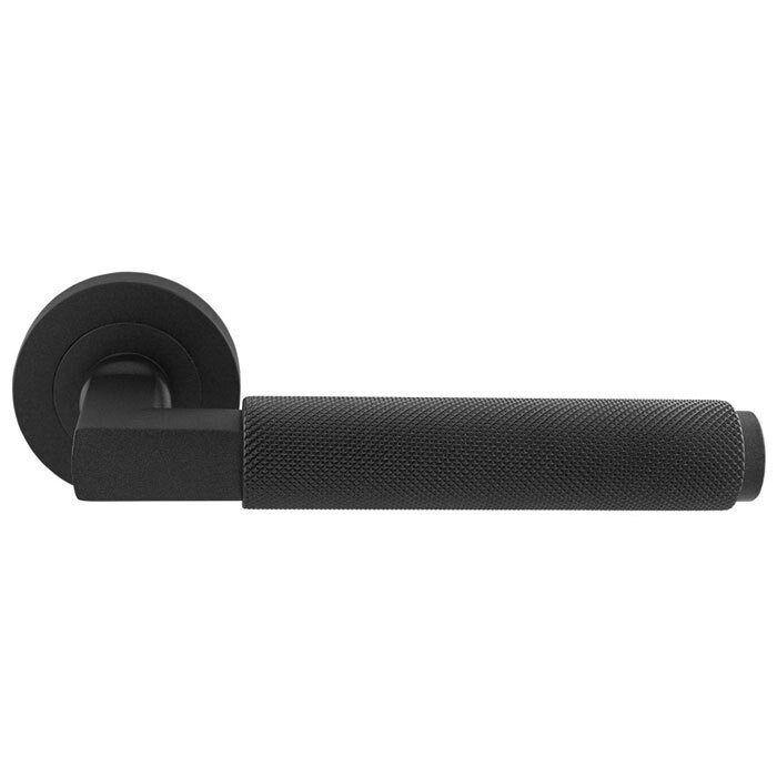 Terazzo Lever On Round Rose Matt Black - Matt Black