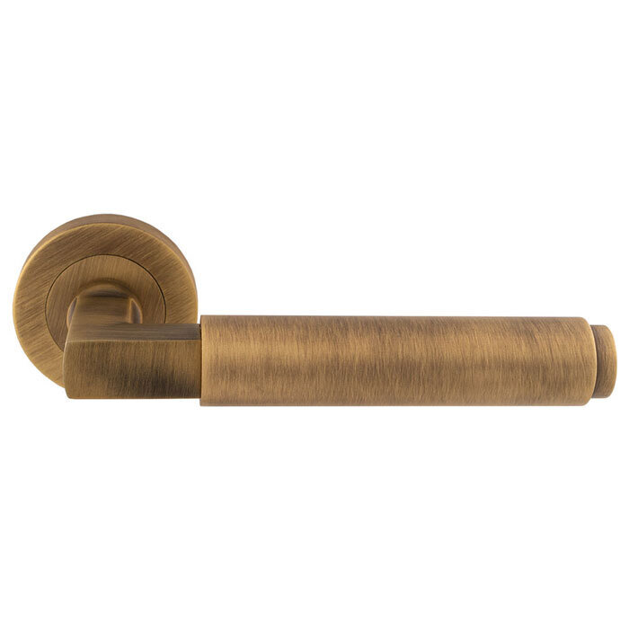 Masano Lever On Rose Antique Brass - Antique Brass