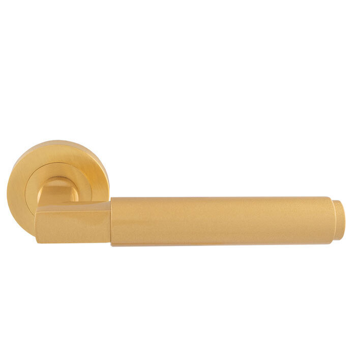 Masano Lever On Rose Satin Brass - Satin Brass
