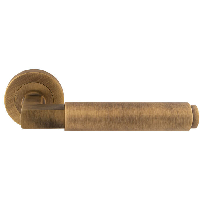 Masano Lever On Rose Antique Brass - Antique Brass