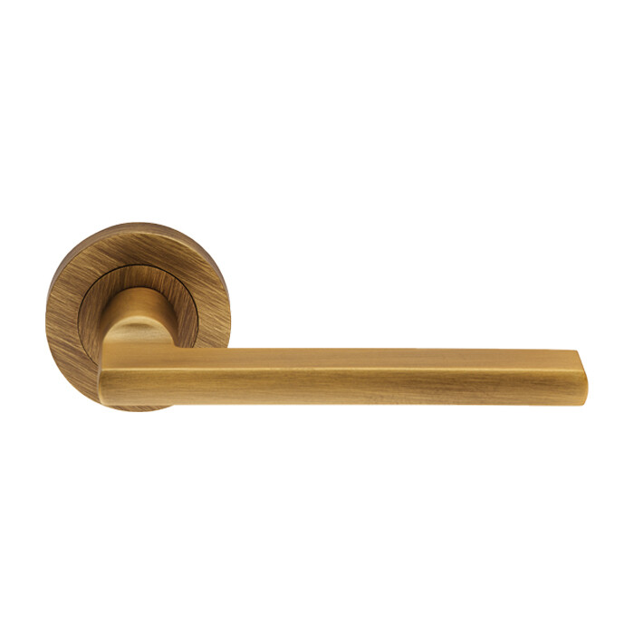 Trentino Lever on Rose - Antique Brass