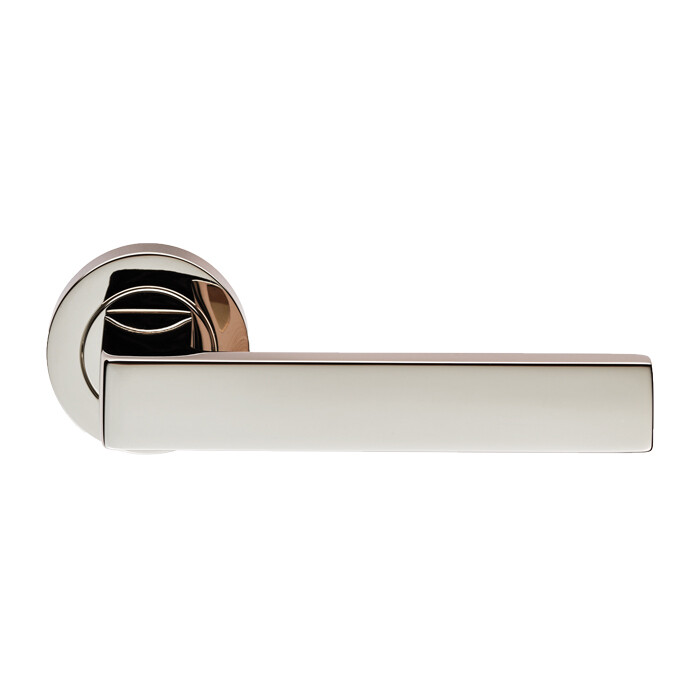 Sasso Lever on Rose - Polished Nickel