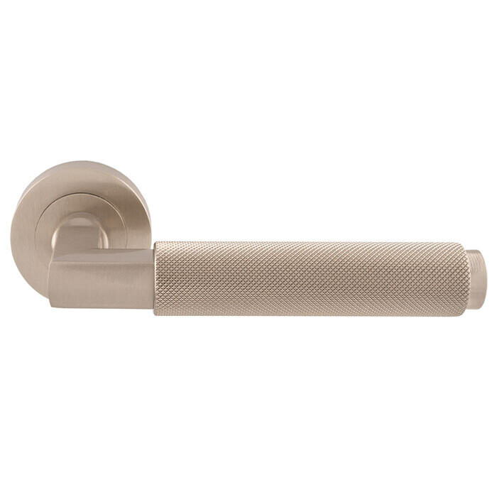 Terazzo Lever On Round Rose Satin Nickel - Satin Nickel