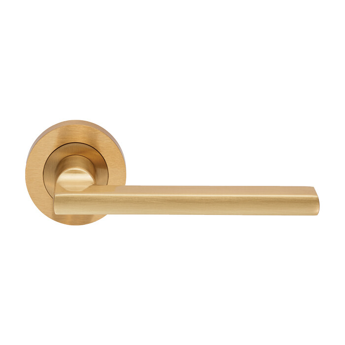 Trentino Lever on Rose - Satin Brass