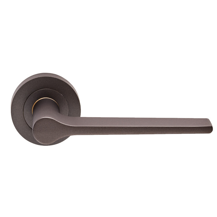 Velino Lever on Round Rose - Matt Bronze
