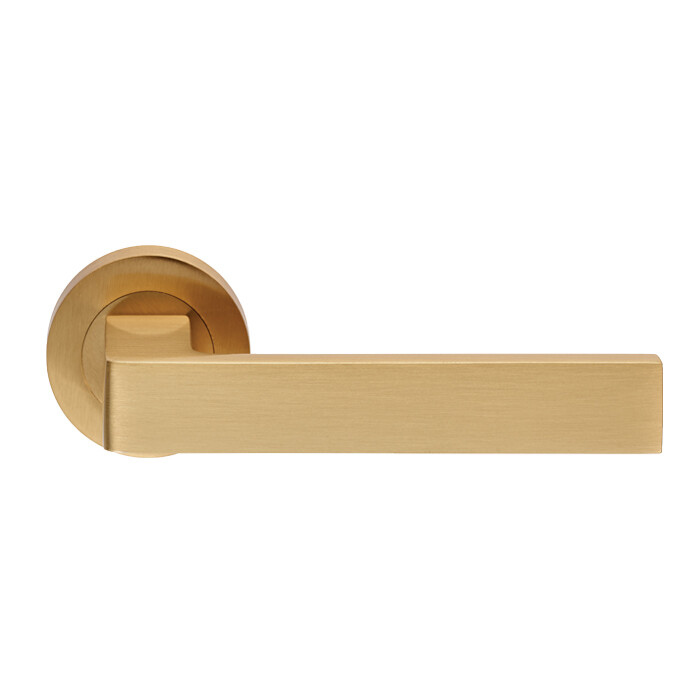 Sasso Lever on Rose - Satin Brass