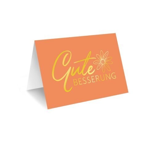 Grußkarte Orange "Gute Besserung"