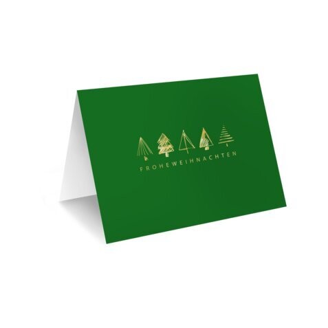 Grußkarte grün Grußkarte grün "Frohe Weihnachten"