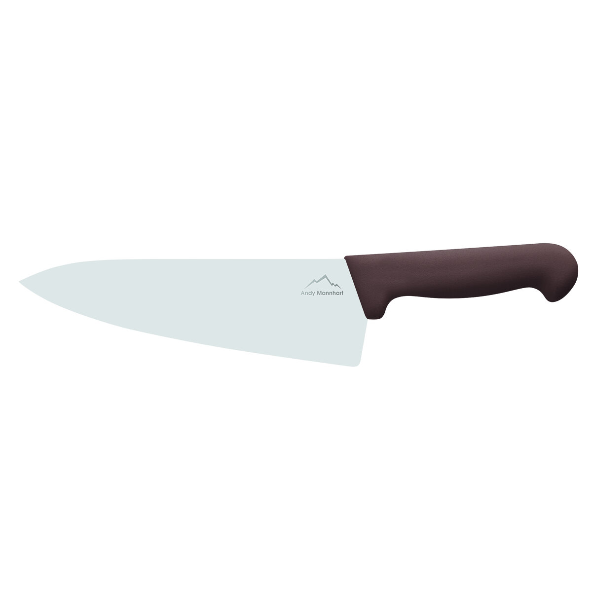 Confezione 1 pezzo COLTELLO CHEF 20  CM LAM LARG MANICO MARRON