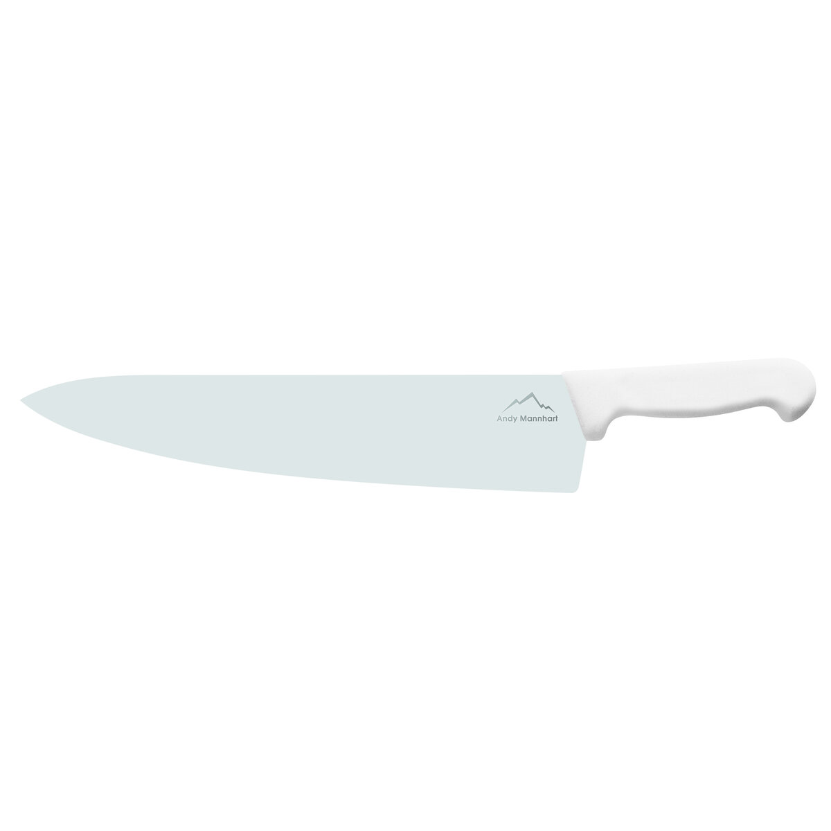 Confezione 1 pezzo COLTELLO CHEF 30  CM LAM LARG MANICO BIANCO