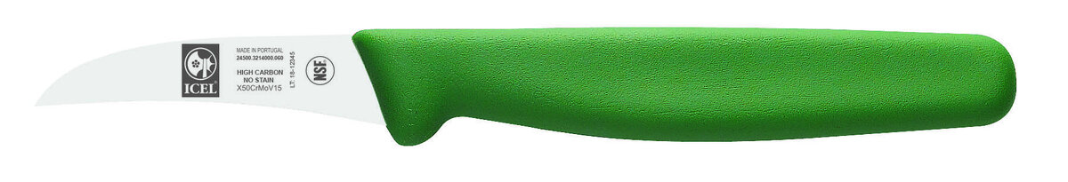 Confezione 1 pezzo COLTELLO OFFICE CURVO 6CM MANICO VERDE