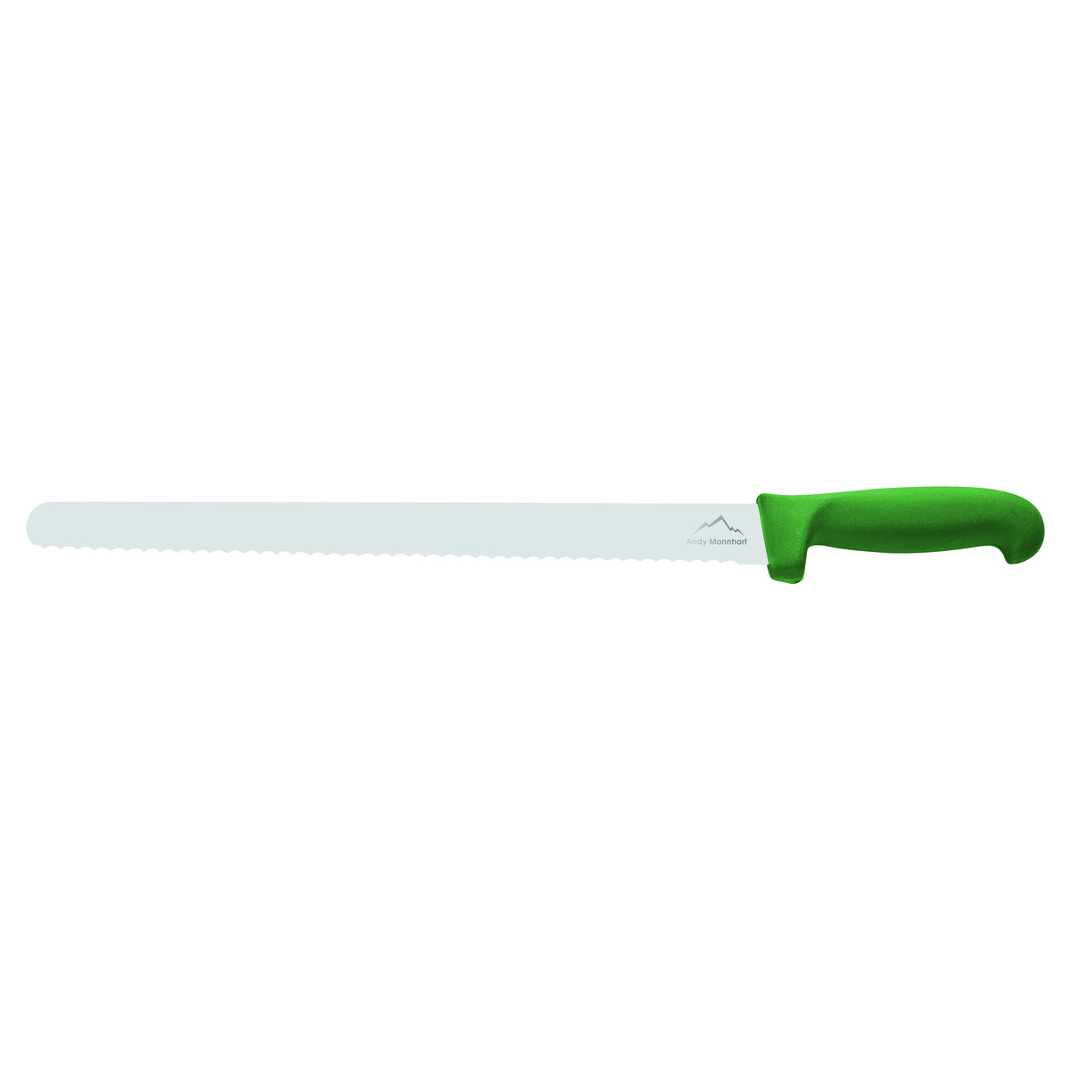 Confezione 1 pezzo COLTELLO TAGLIO 30  CM DENTATO MANICO VERDE