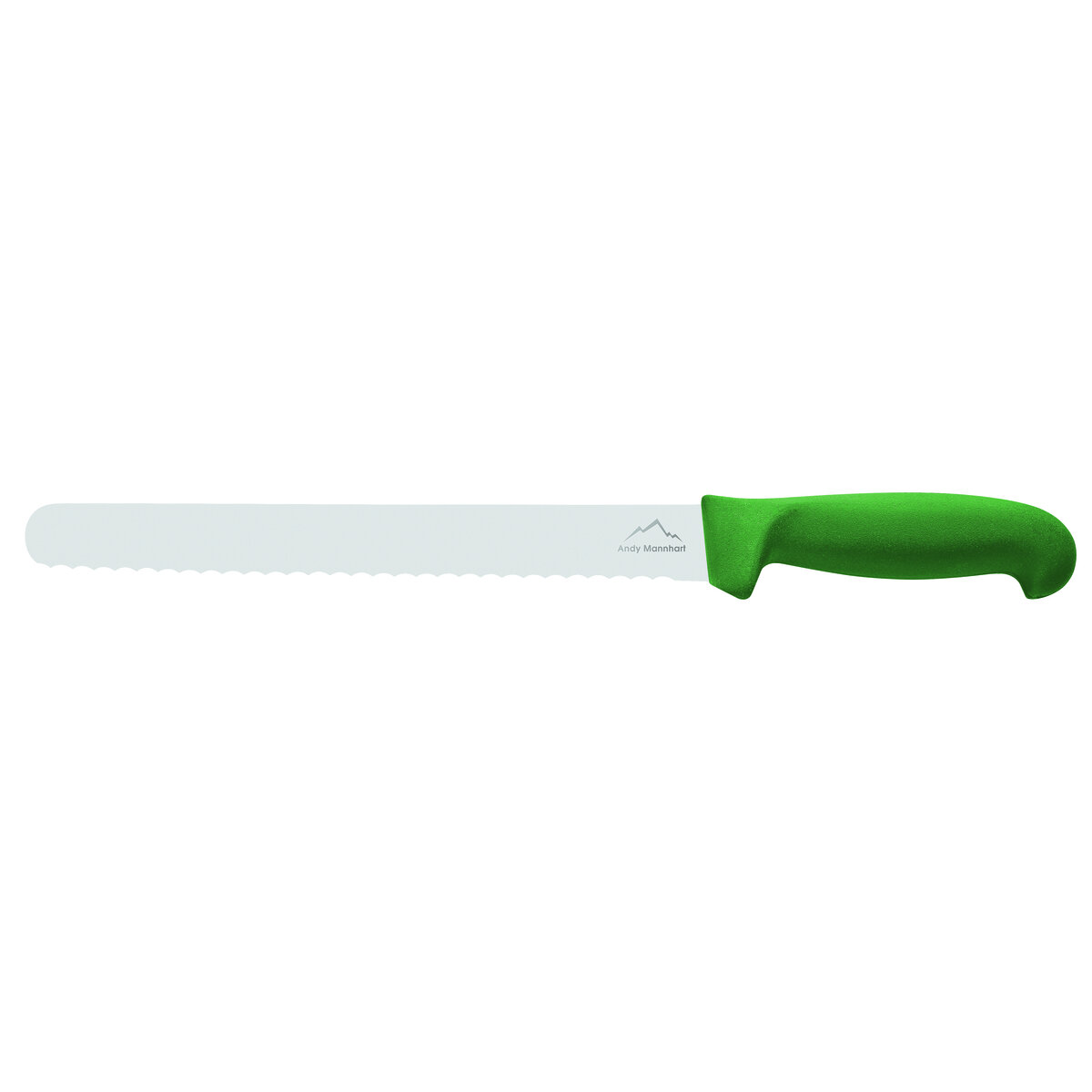 Confezione 1 pezzo COLTELLO TAGLIO 25CM DENTATO MANICO VERDE