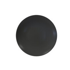 Confezione 12 pezzi PIATTO COUPE PIANO 24CM NERO OPACO ERA