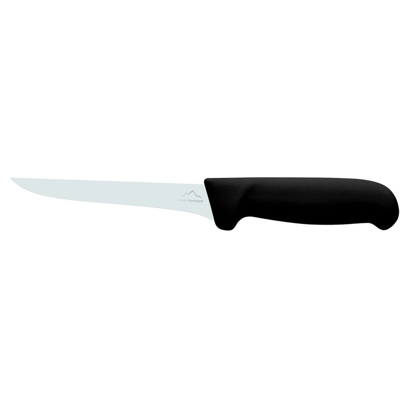 Confezione 1 pezzo COLTELLO DISOSSO 15CM DRITTO MANICO NERO