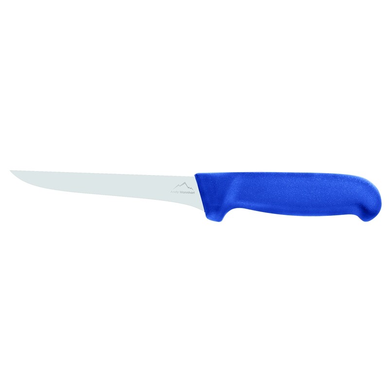 Confezione 1 pezzo COLTELLO DISOSSO 15CM DRITTO MANICO BLU