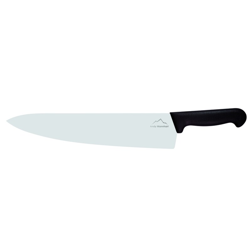 Confezione 1 pezzo COLTELLO CHEF 30  CM LAM LARG MANICO NERO