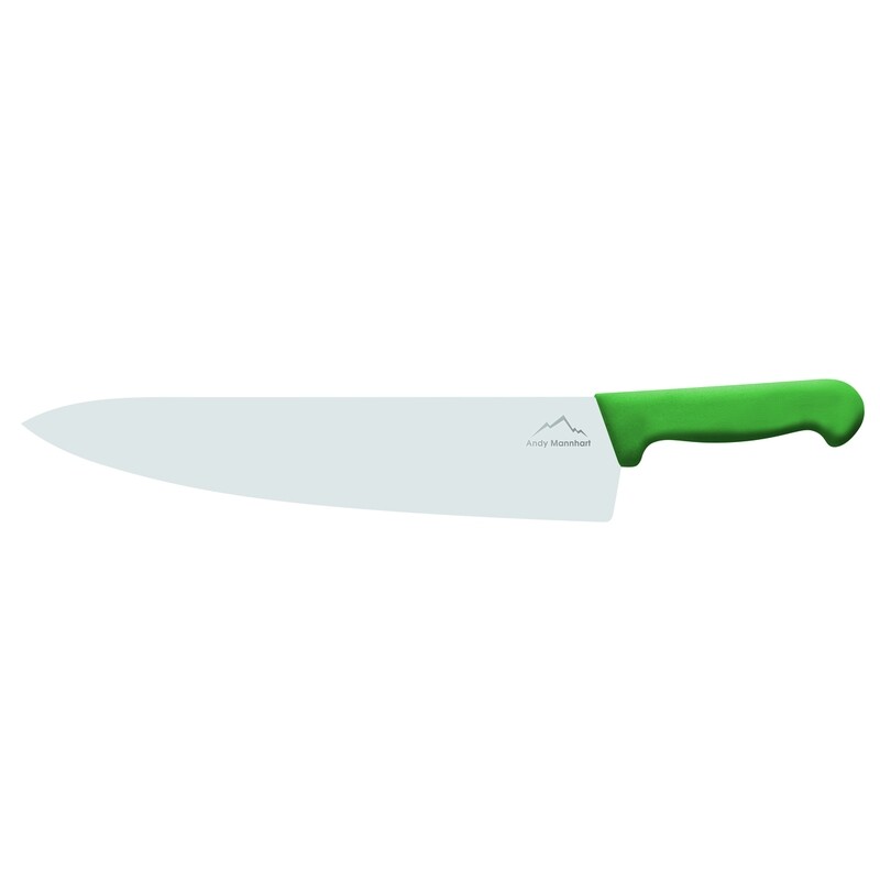 Confezione 1 pezzo COLTELLO CHEF 30  CM LAM LARG MANICO VERDE