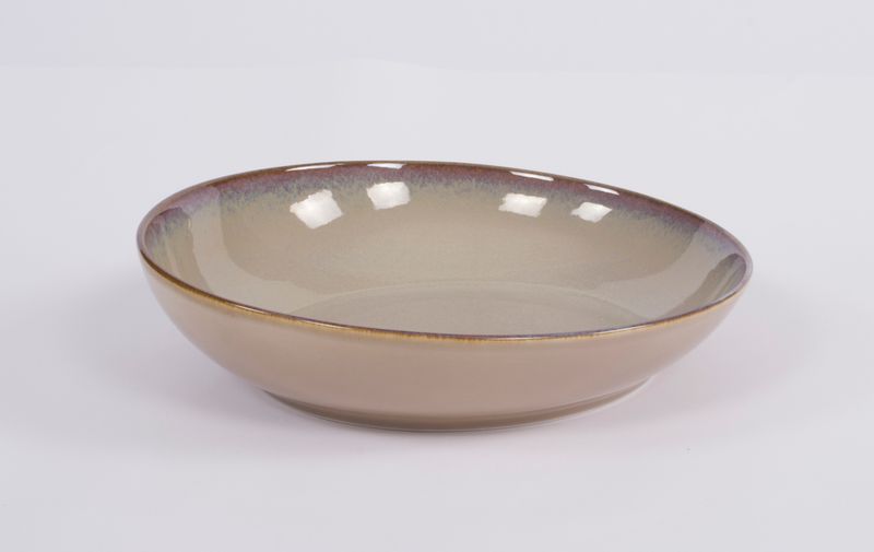 Confezione 4 pezzi PIATTO FONDO RIALZATO 21CM BEIGE SPLASH