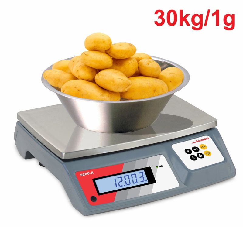 Confezione 1 pezzo BILANCIA 30KG/1G PIANO30X23 IP56 S9260