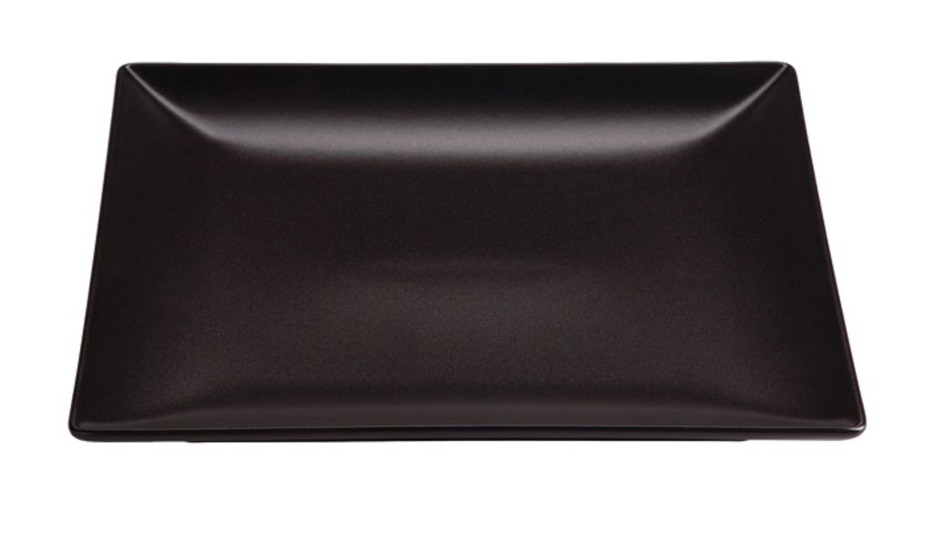 Confezione 6 pezzi PIATTO QUADRO 26CM GRES NERO BAZIK