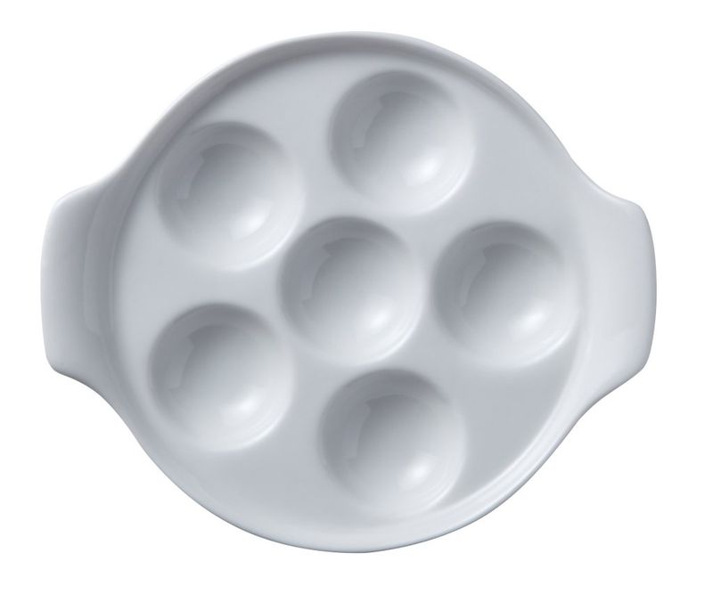 Confezione 6 pezzi PIATTO LUMACHE 6T D14CM PORC BIA. BISTR