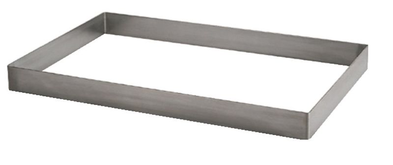 Confezione 1 pezzo QUADRO RETT. INOX 57X37 HT 4CM