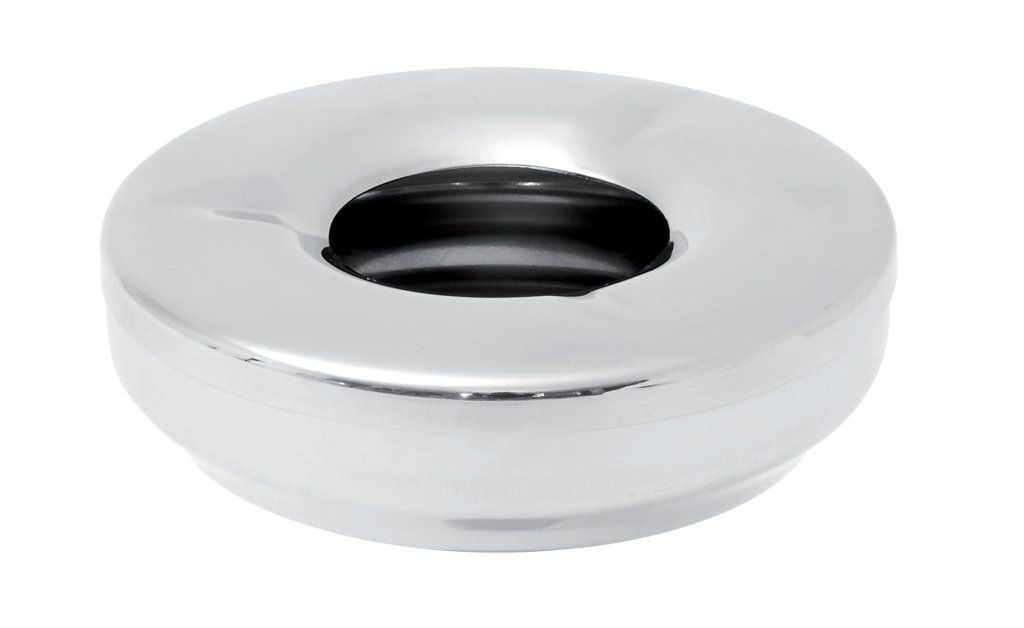Confezione 1 pezzo POSACENERE D11H4CM INOX  ANTIVENTO