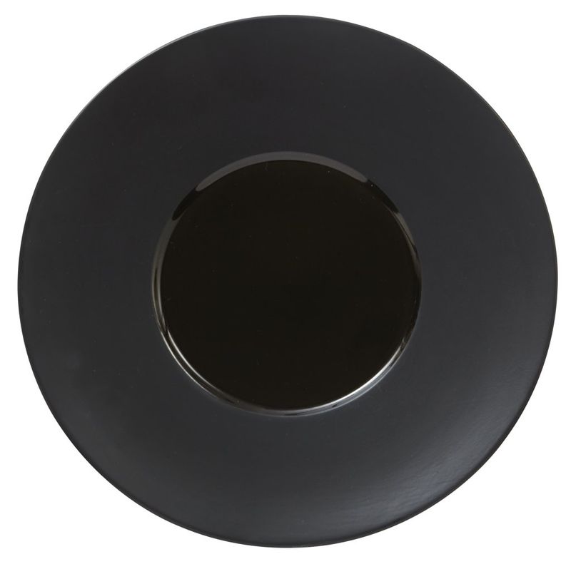 Confezione 3 pezzi PIATTO PIANO ALA LARGA 28 CHIC & MAT NERO
