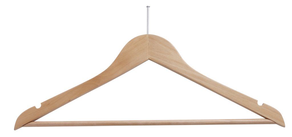 Confezione 1 pezzo GRUCCIA LEGNO ANTIFURTO S/ANELLO 44,5