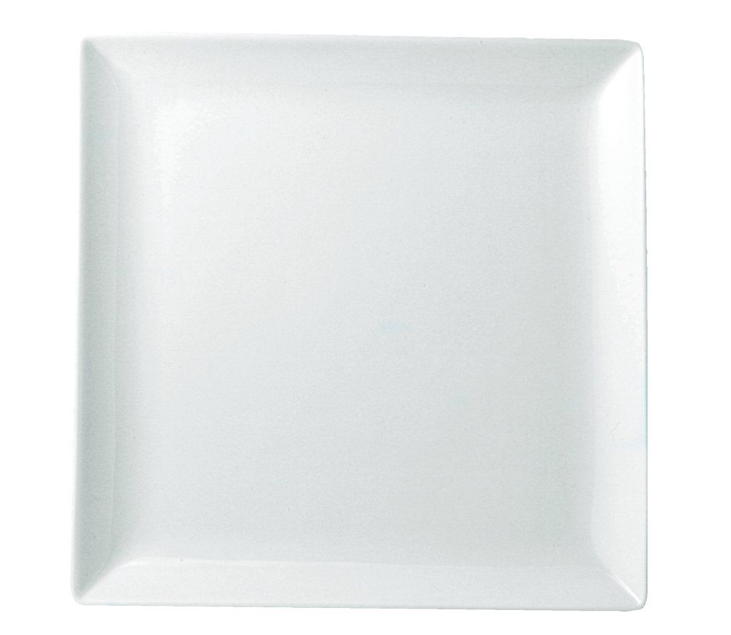 Confezione 12 pezzi PIATTO QUADRO 21X21CM EDINA PORC BIA.