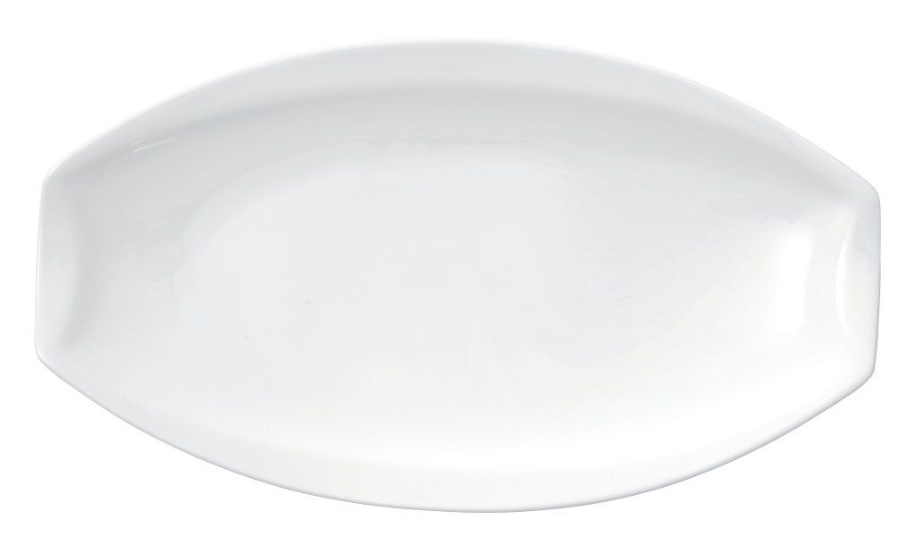 Confezione 3 pezzi PIATTO.OVAL.37X21CM PORC.BIA. MATCHA