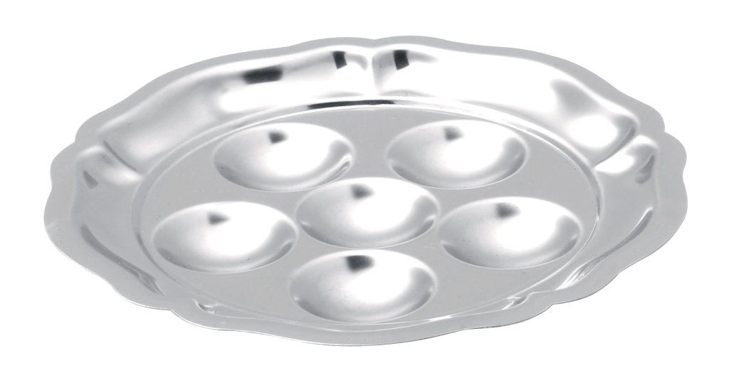 Confezione 12 pezzi PIATTO LUMACHE INOX  6 FORI