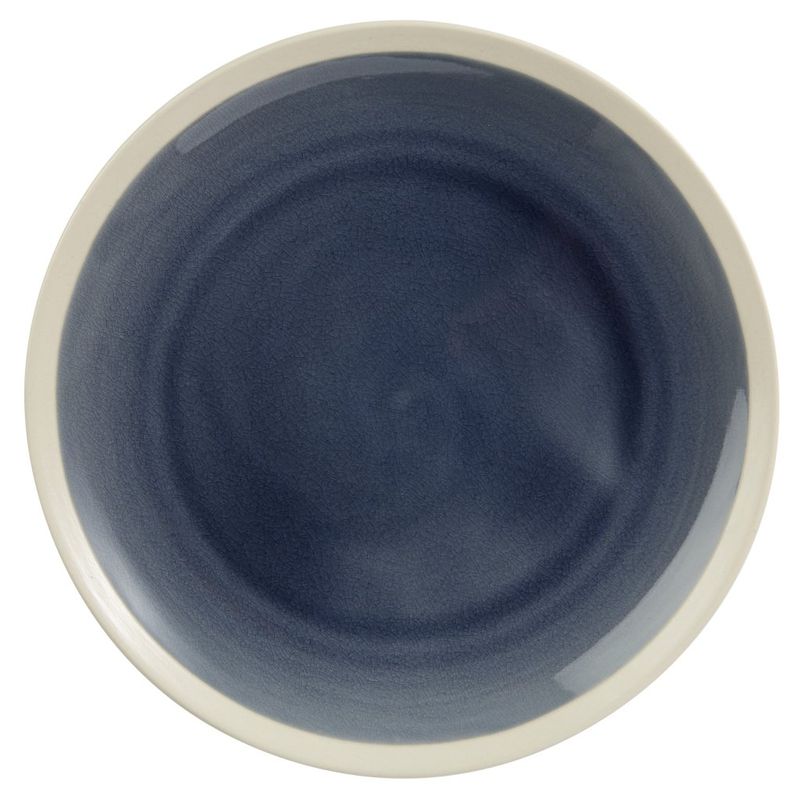 Confezione 4 pezzi PIATTO PIANO GRES 22CM BLU WINTER