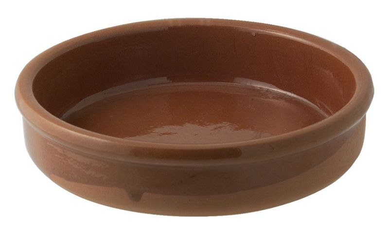 Confezione 24 pezzi PIATTO CATALANA MARRON SMALTATO      8 CM