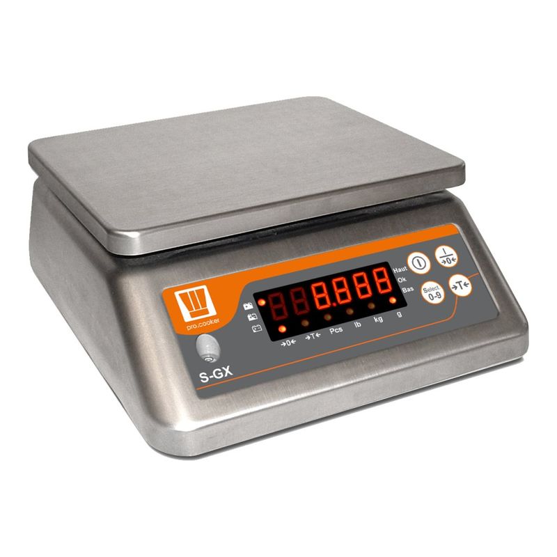 Confezione 1 pezzo BILANCIA COMPACT TT INOX 15KG/1G IP65 230V