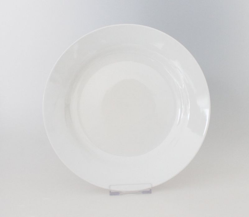 Confezione 24 pezzi PIATTO  PIANO 19CM PORCEL. BIA. BAZIK