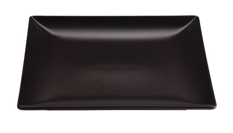 Confezione 6 pezzi PIATTO QUADRO 26CM GRES NERO BAZIK