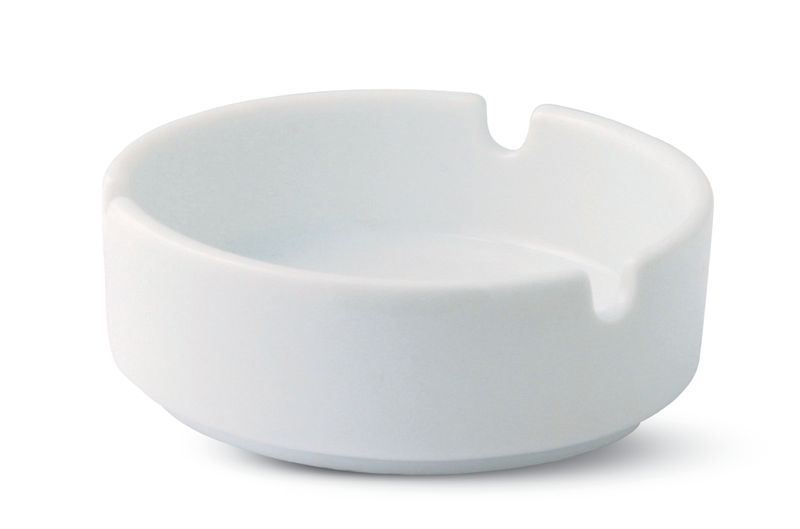 Confezione 24 pezzi POSACENERE 8,5CM  PORCELLANA BIANCA